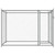  Dog Cage with Door Gray 6.6'x6.6'x4.9' Galvanized Steel A949-172562