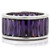 Rhodium Brass Ring with AAA Grade CZ  in Amethyst