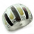 High-Polished 925 Sterling Silver Ring with Precious Stone Conch in Multi Color