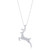 .35 ct CZ Rhodium Reindeer Pave Holiday Pendant