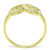 IP Gold(Ion Plating) Stainless Steel Ring with Top Grade Crystal  in Clear