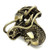 IP Antique Copper Stainless Steel Ring with Epoxy  in Jet
