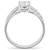 High polished (no plating) Stainless Steel Ring with Cubic  in Clear