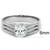 High polished (no plating) Stainless Steel Ring with Cubic  in Clear