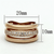 Rose Gold Brass Ring with AAA Grade CZ  in Clear
