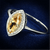 Rhodium 925 Sterling Silver Ring with AAA Grade CZ  in Champagne