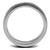 High polished (no plating) Stainless Steel Ring with Epoxy  in Jet