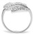 Rhodium Brass Ring with AAA Grade CZ  in Clear