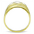 IP Gold(Ion Plating) Stainless Steel Ring with Top Grade Crystal  in Clear