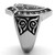High polished (no plating) Stainless Steel Ring with Top Grade Crystal  in Clear