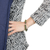 TIN Cobalt Black Brass Bangle with Top Grade Crystal  in Olivine color