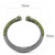 TIN Cobalt Black Brass Bangle with Top Grade Crystal  in Olivine color