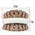 IP Rose Gold(Ion Plating) Brass Ring with Semi-Precious Agate in White