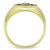 IP Gold(Ion Plating) Stainless Steel Ring with Top Grade Crystal  in Clear