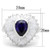 Silver 925 Sterling Silver Ring with AAA Grade CZ  in Tanzanite