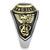 Two-Tone IP Gold (Ion Plating) Stainless Steel Ring with Synthetic Synthetic Glass in Mont