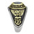Two-Tone IP Gold (Ion Plating) Stainless Steel Ring with Synthetic Synthetic Glass in Mont