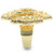 Gold Brass Ring with AAA Grade CZ  in Multi Color