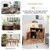 Mid-century Wooden Storage Cabinet Wine Glass Holders-Rustic Brown - Color: Rustic Brown