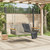 Swing Bench Gray 42.9"x24.4"x15.7" Poly Rattan