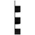 Wall Corner Shelf Black 7.5"x7.5"x48.4" Engineered Wood A949-326832