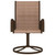 Patio Swivel Chairs 2 pcs Textile and Steel Brown