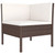 9 Piece Patio Lounge Set with Cushions Poly Rattan Brown