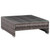 7 Piece Patio Lounge Set with Cushions Poly Rattan Gray