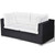 10 Piece Patio Lounge Set with Cushions Poly Rattan Black