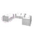 6 Piece Patio Lounge Set with Cushions Poly Rattan Brown