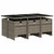 11 Piece Patio Dining Set with Cushions Gray Poly Rattan