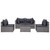 8 Piece Patio Lounge Set with Cushions Poly Rattan Gray