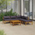 6 Piece Patio Lounge Set with Cushion Solid Acacia Wood