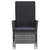 2 Piece Patio Lounge Set with Cushions Poly Rattan Gray