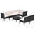 8 Piece Patio Lounge Set with Cushions Poly Rattan Brown