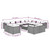 13 Piece Patio Lounge Set with Cushions Black Poly Rattan