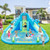 Inflatable Water Slide with Dual Slides and Large Splash Pool and Carry Bag (with 584W Blower) - Co