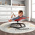 Kids Sensory Swivel Chair Elephant Petal 360?° Spinning Chair-Red - Color: Red