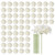 Artificial Flowers, 65 pcs Real Looking White Silk Fake Hydrangea Bulk, White Faux Bridal Shower wi