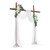 Artificial Wedding Arch Flowers Kit, White Wedding Arch Flowers with Drapes Kit (Pack of 3) - 2 Pcs