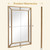 36 x 24 Inch Gold Wall Mirror with Beaded Frame for Living Room-Gold - Color: Gold