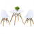 Kid's Modern Dining Table Set with 2 Armless Chairs