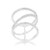Shauna 0.4ct CZ Rhodium Wide Contemporary Ring