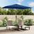  Garden Parasol with Metal Pole 118"x78.7" Azure
