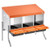 Chicken Nesting Boxes, 3 Compartments, with Support Legs, Easy Egg Collection, Galvanized Steel and