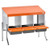 Chicken Nesting Boxes, 3 Compartments, with Support Legs, Easy Egg Collection, Galvanized Steel and