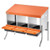 Chicken Nesting Boxes, 3 Compartments, with Support Legs, Easy Egg Collection, Galvanized Steel and