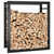 Firewood Rack Matt Black 19.7"x11"x22" Steel