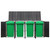  Quadruple Wheelie Bin Shed Black 107.9"x31.5"x46.1" Poly Rattan
