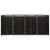  Quadruple Wheelie Bin Shed Black 107.9"x31.5"x46.1" Poly Rattan